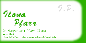 ilona pfarr business card